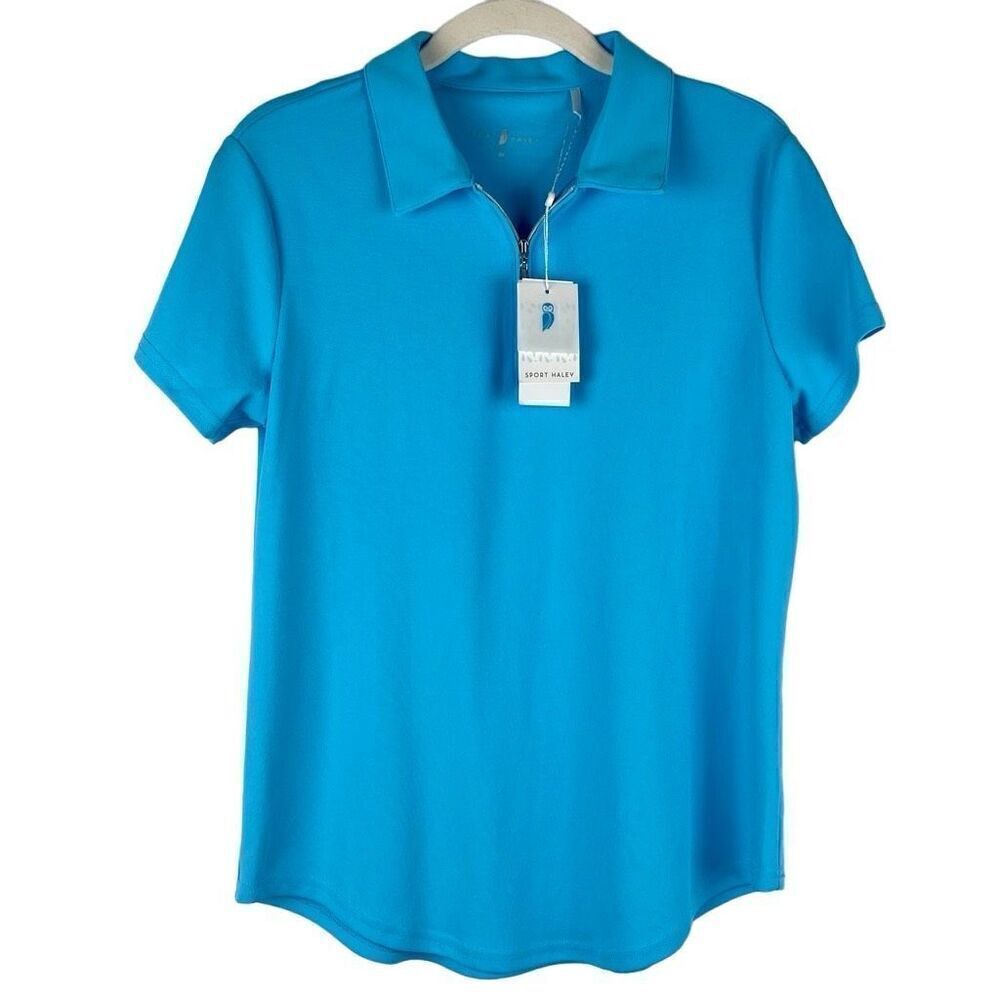 NWT Sport Haley Zip Up Polo Small